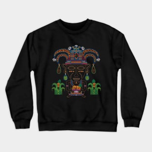 MUISCA CHIBCHA COLOMBIA FRUIT INDIAN MASK - linework Crewneck Sweatshirt